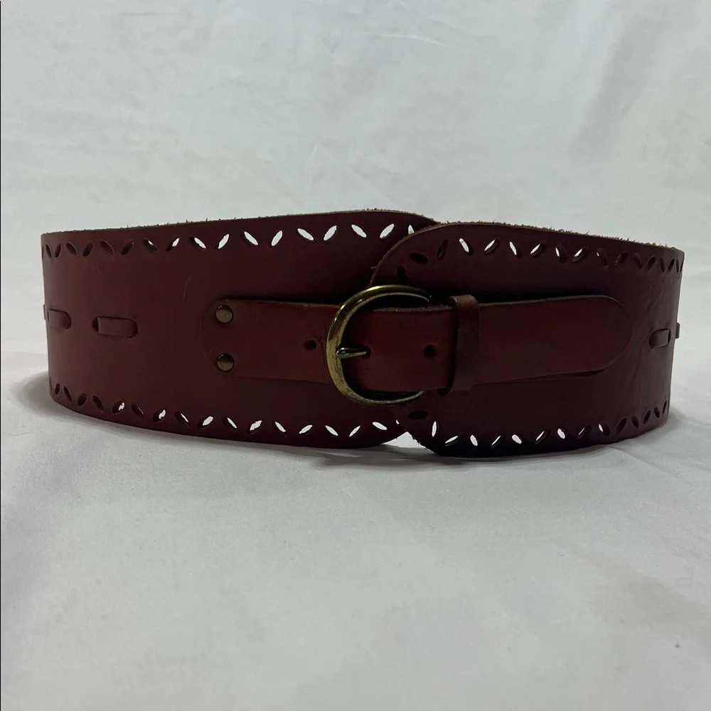 Lucky penny Anthropology leather belt size Large - Picture 1 of 5